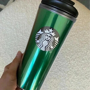 Starbucks Green Shimmer Holiday Tumbler, 16 fl oz